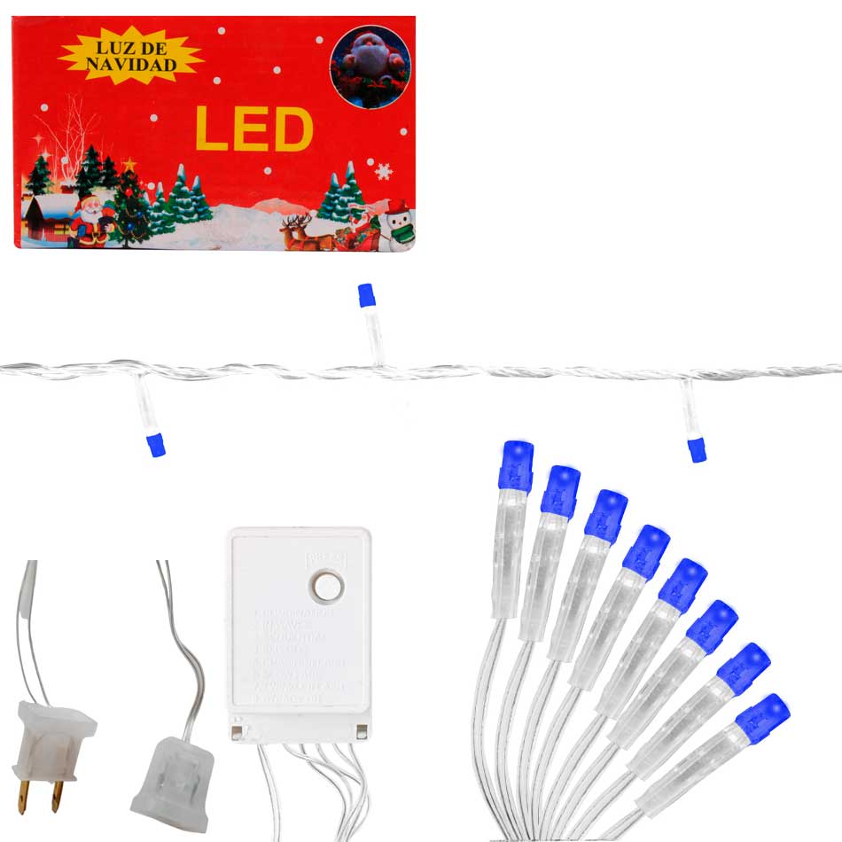Luces Navidad Arrocillo 100L Azul Mia-4217A
