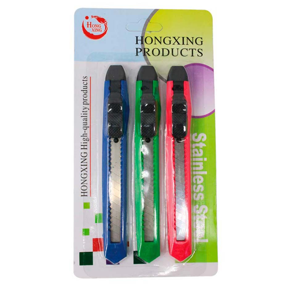 Estilete Plástico 3 Piezas Mia-5565