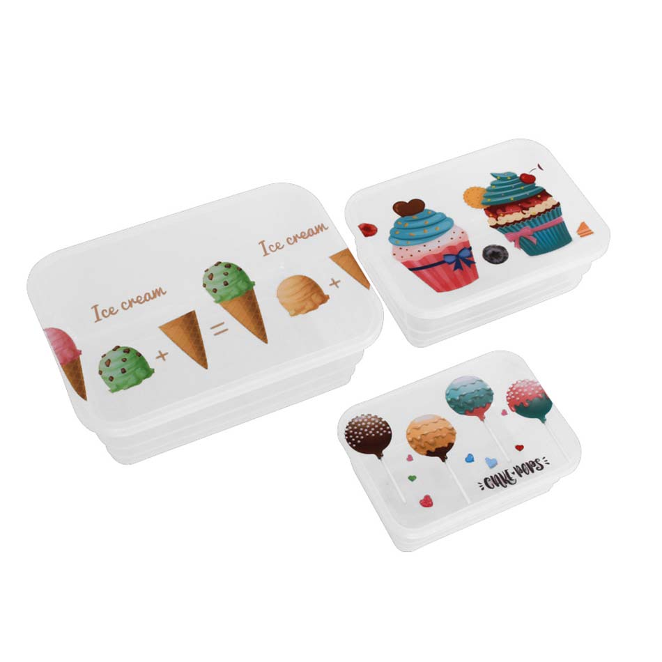 Repostero Plástico Rectangular 3 Piezas Mia6749