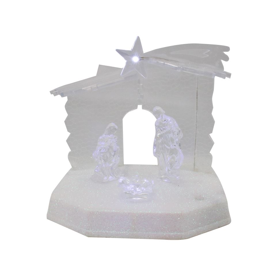 Pesebre Navidad Acril Con Luz Mia-6365