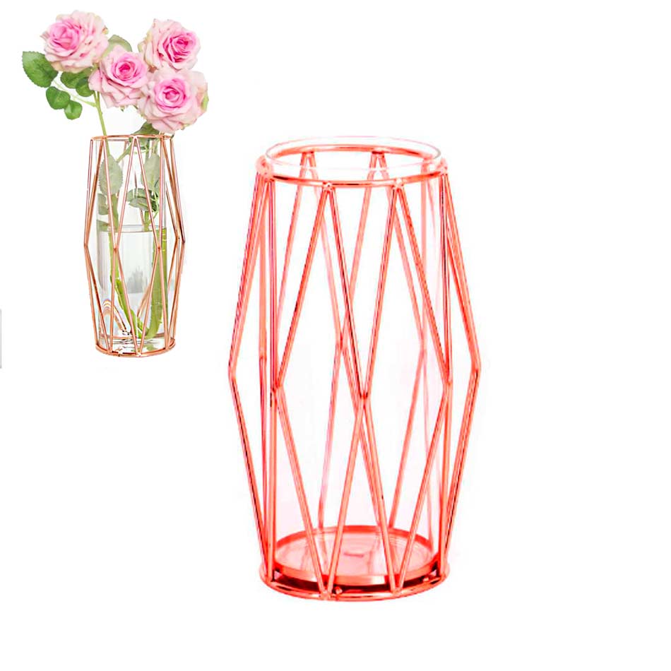 Florero Geometrico Decorativo Metal Mia-7381