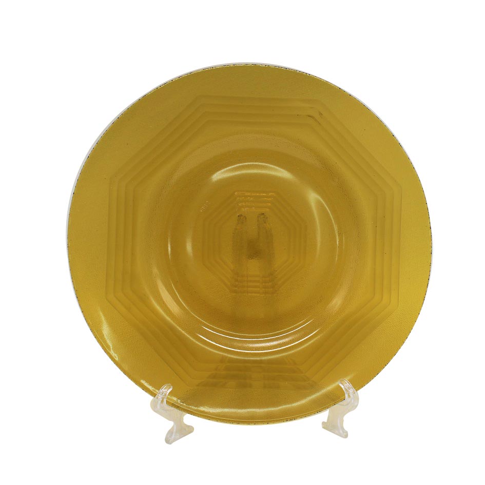 Plato Tendido Vidrio Opto Ambar Fp0925A