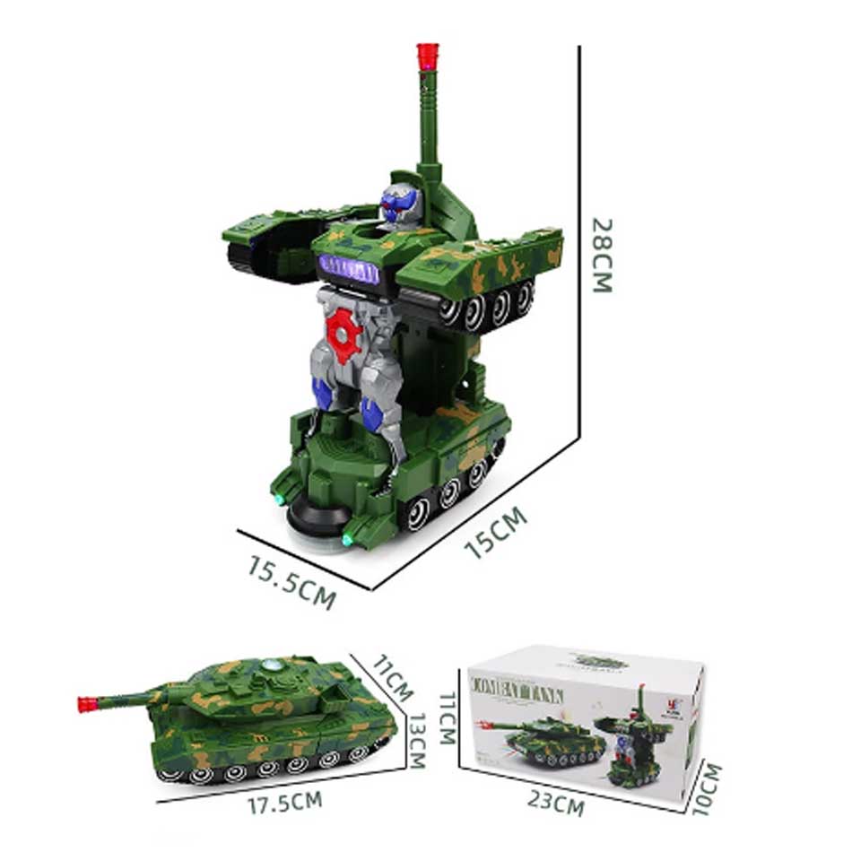 Tanque Transformable Con Luz Y Sonido Army Tank Yj38847