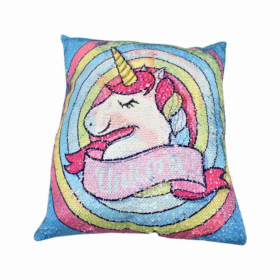 Almohada De Lentejuelas Unicornio Mia-7337
