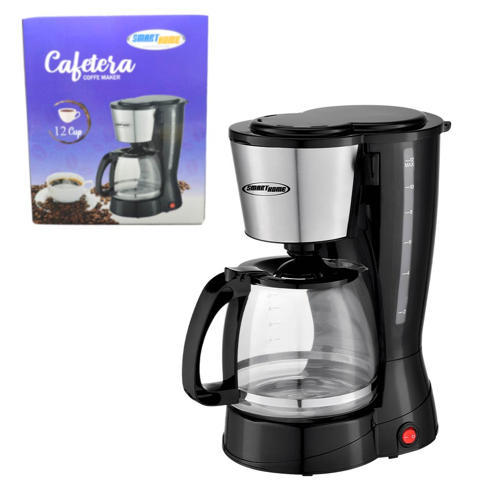 Cafetera 12 tazas Smart Home Negra CM123S