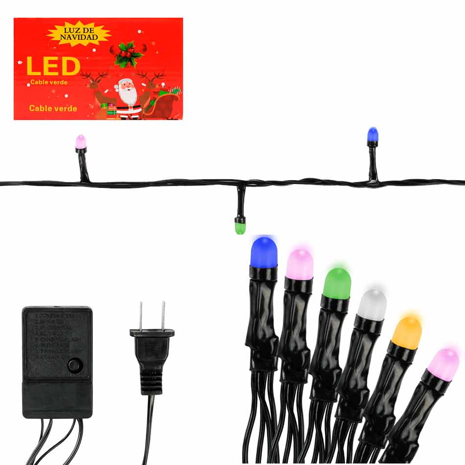 Luces Navidad Led Bombillo 100L Mia-7021M Multicolor