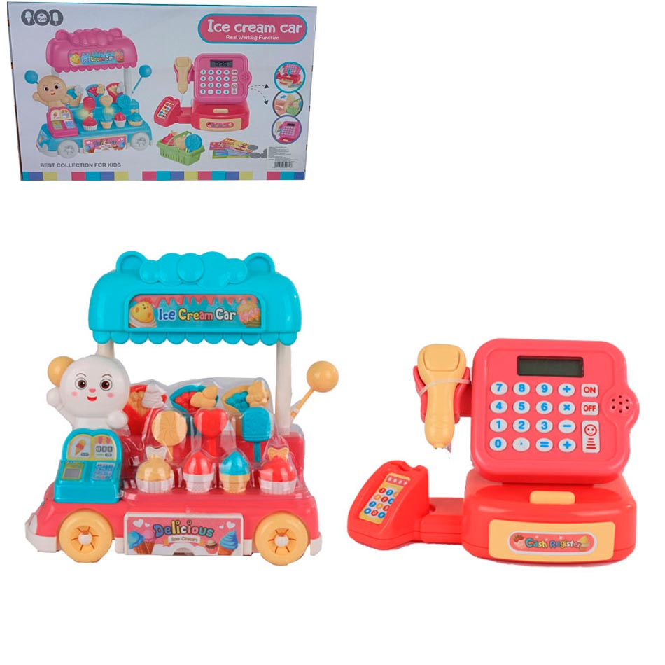 Caja Registradora Ice Cream Y Carrito De Helado 7903