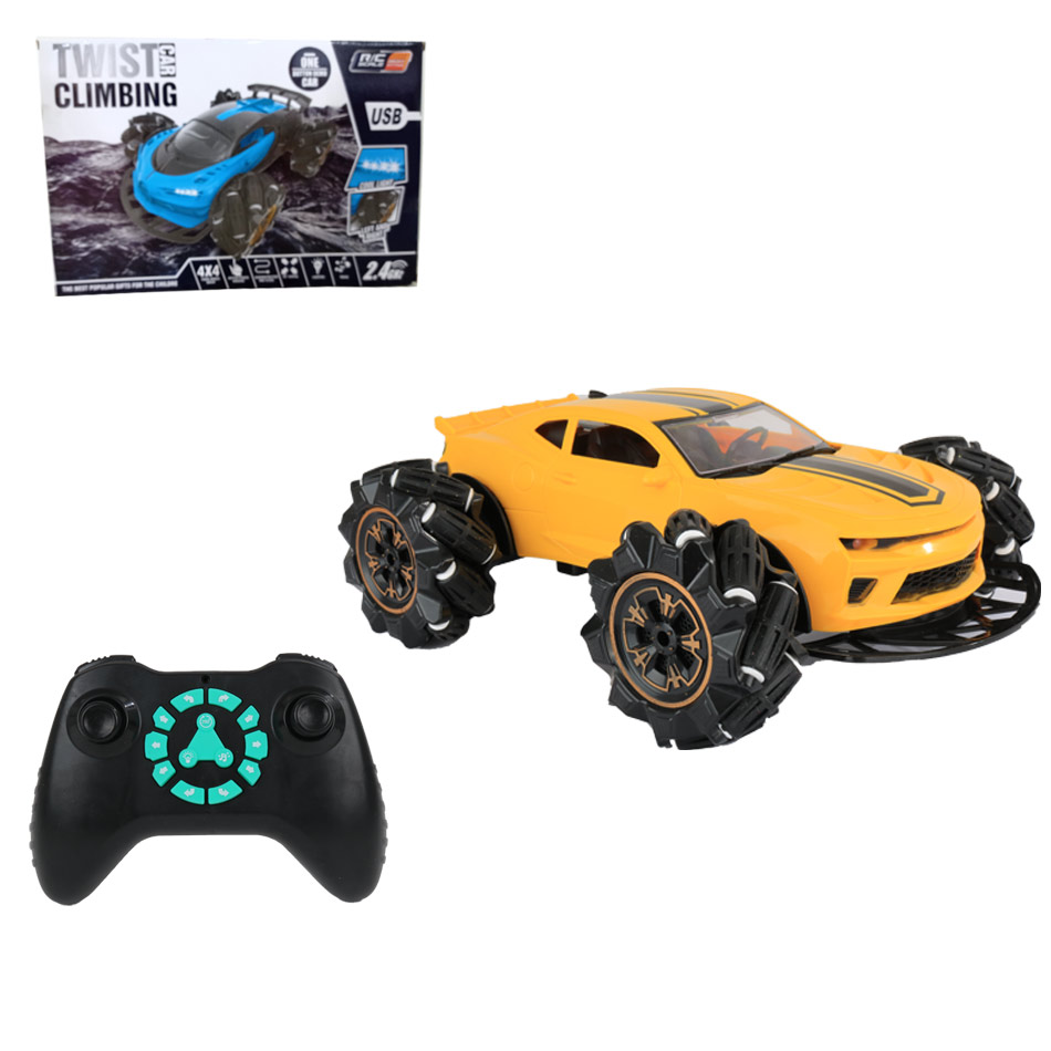 Carro Con Giro 360 Y Control Amarillo Fd213A