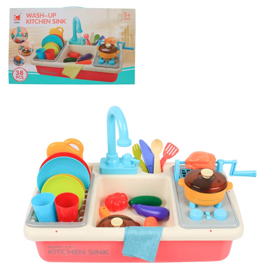 Fregadero Infantil Con Grifo Y Accerorios 38 Piezas 9918