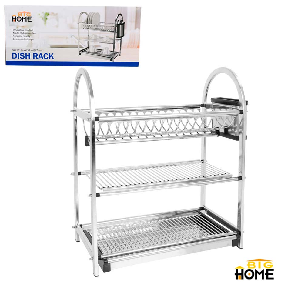 Porta Vajilla Big-Home Acero Inoxidable 3Nv 16Platos Dq-6261A3