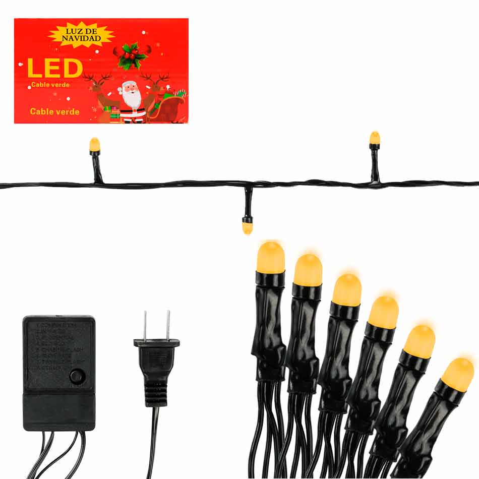 Luces Navidad Led Bombillo 100L Mia-7021Am Calida