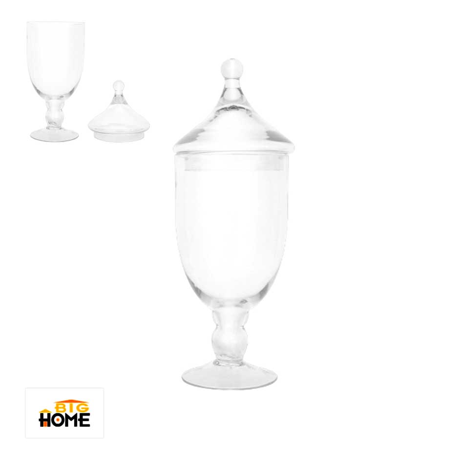 Jarrón Vidrio Big Home Con Tapa Mv1176