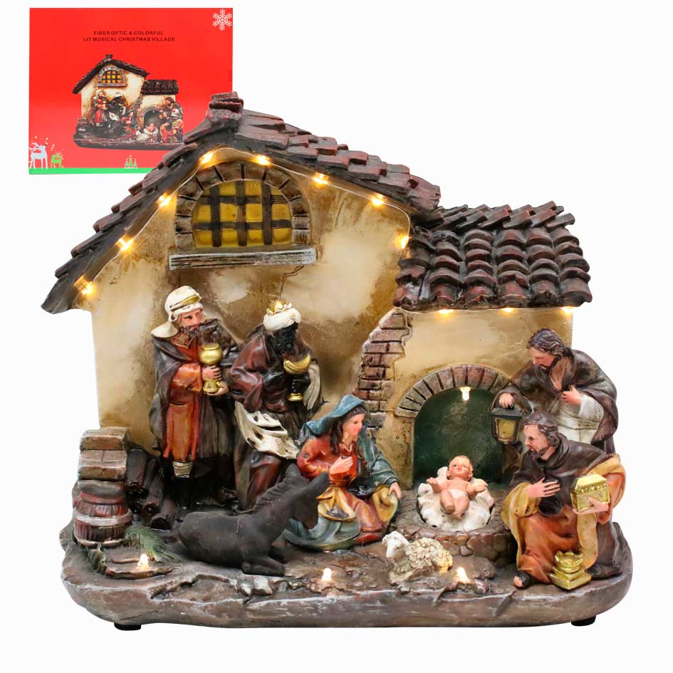 Nacimiento De Resina Com Luz Mia11047 / Mia-7191 / Mia-10103