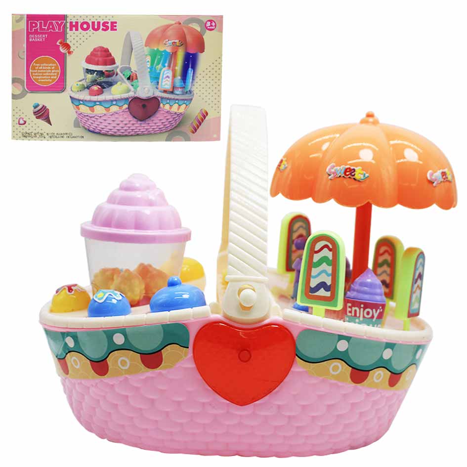 Carrito De Postres Con Sombrilla Y Accesorios 6691