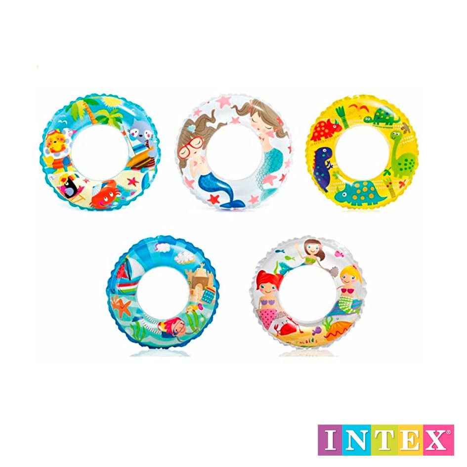 Flotador Vinilo Tropical Circular Infantil 60Cm Intex | 59242Np