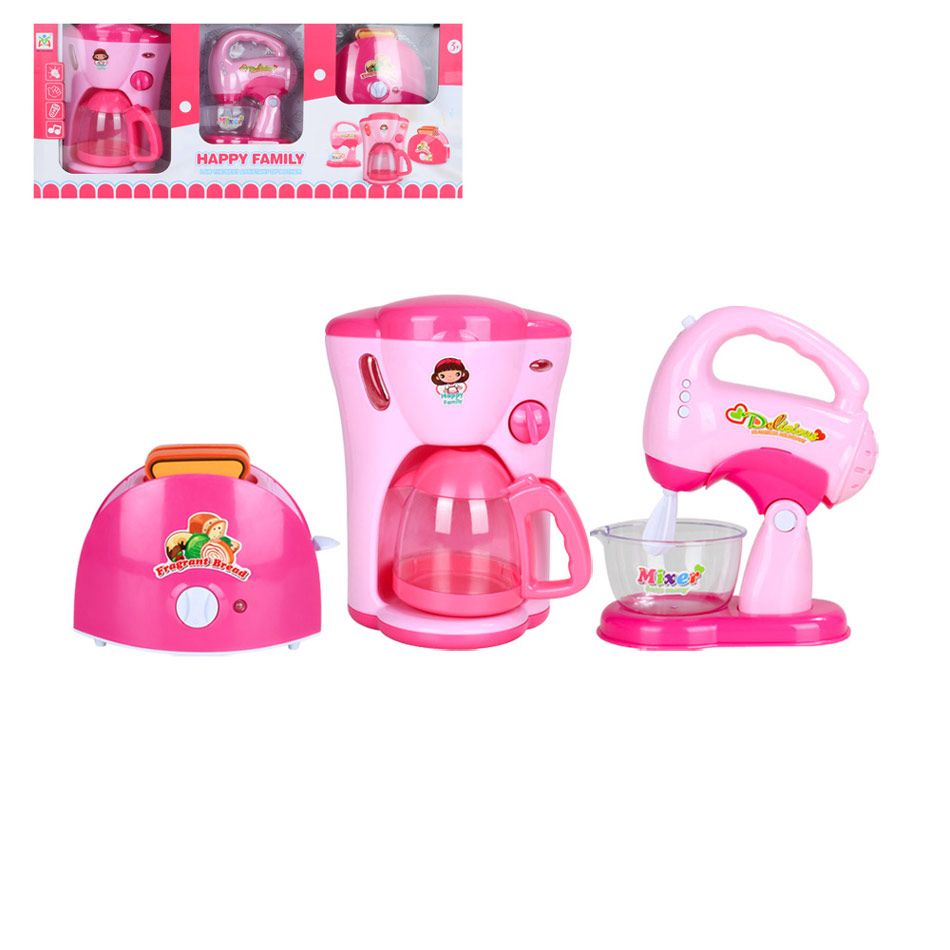 Set Cafetera Tostadora Y Batidora De Jugguete Ls8306