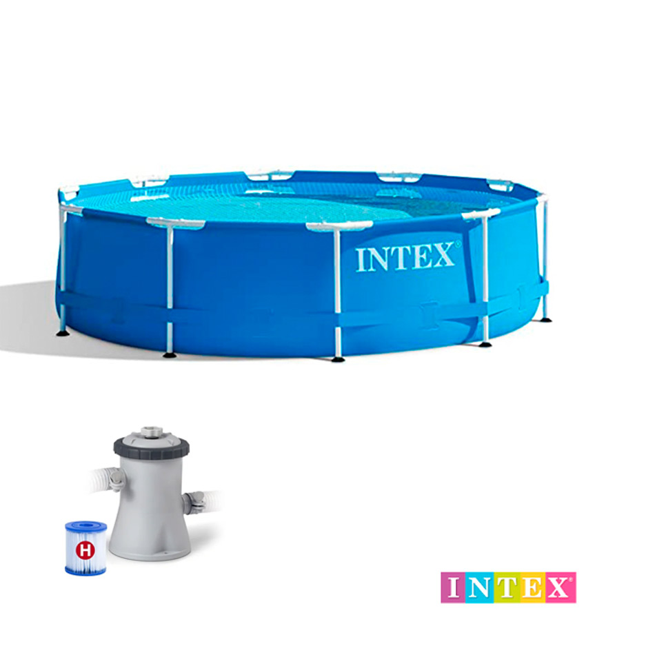 Piscina Desmontable Metal Frame Con Bomba 76X305Cm 1018Gal Intex 28201