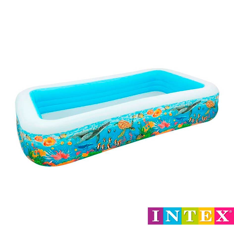 Piscina Inflable Rectangular Tropical 56x305x183cm 1020L Intex 58485NP