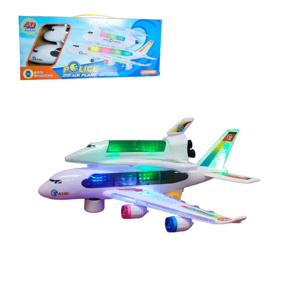 Avión Airline 4D Luz-Mus Caja A330-400