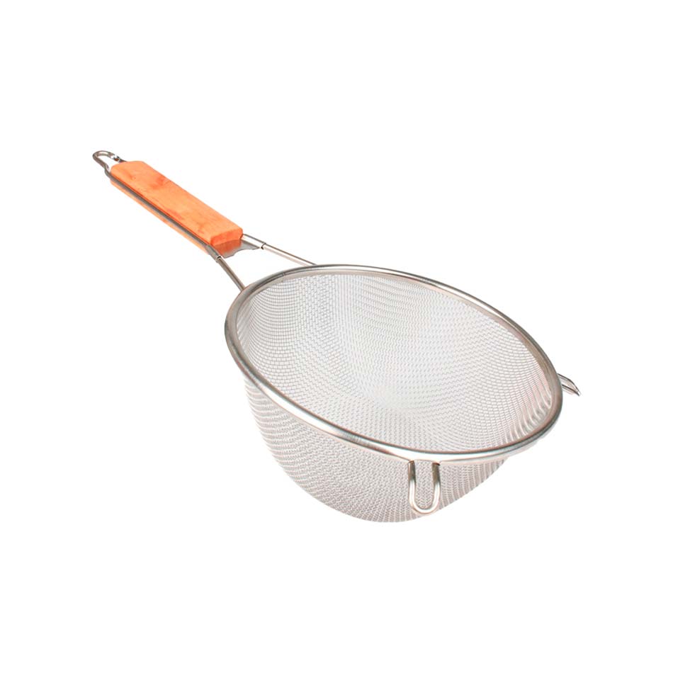 Colador Metalico De Malla Con Mango De Madera Nro. 22 | Mia-5161