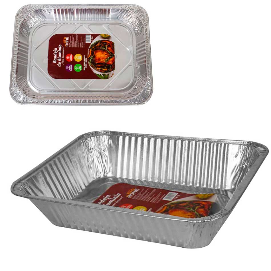 Bandeja Aluminio Big-Home Rectangular 46X35Cm Big1033