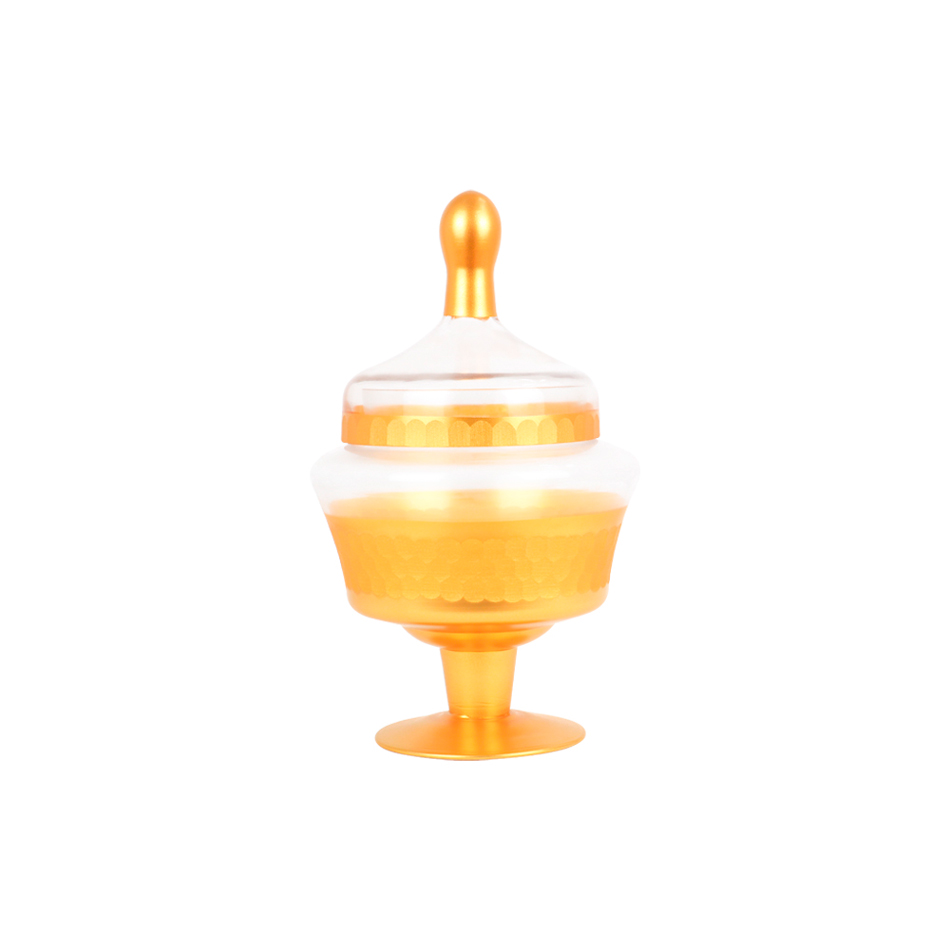 Bombonera De Vidrio Dorada Mia-7355