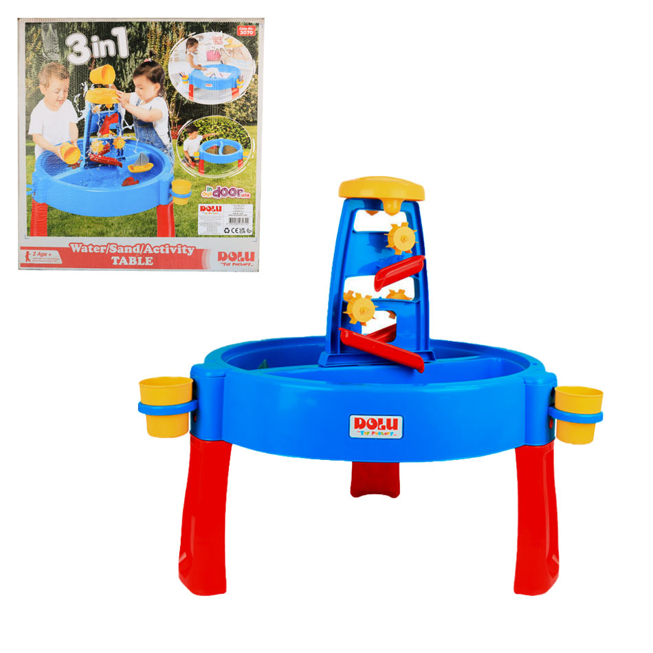 Mesa Infantil Dolu 3en1 Azul con Rojo 3070