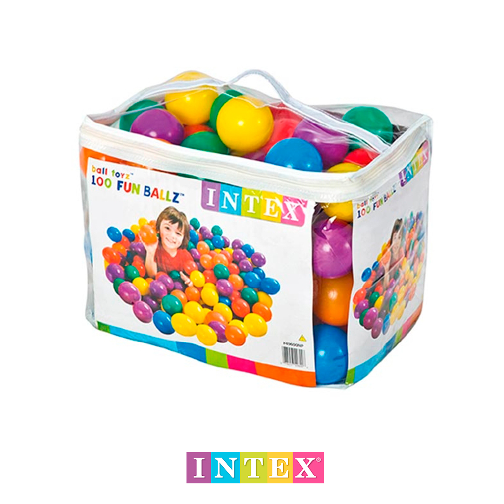 Pelota Plásticas 100Pzs 8cm Intex 49600NP