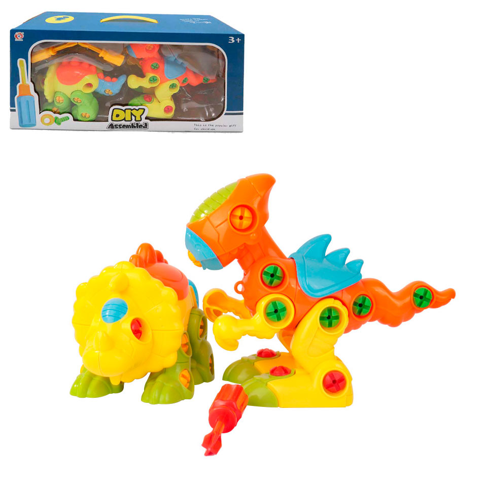 Set Dinosaurio Desarmable Con Herramientas Diy 33602-A