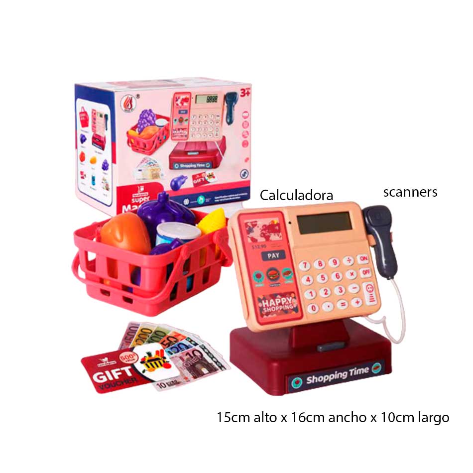 Caja Registradora Con Escaner Y Canasta 8888A5