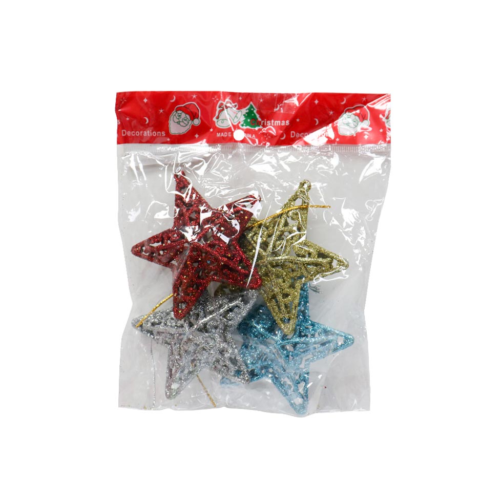 Adorno Navidad Estrella 4 Piezas Mia-10461