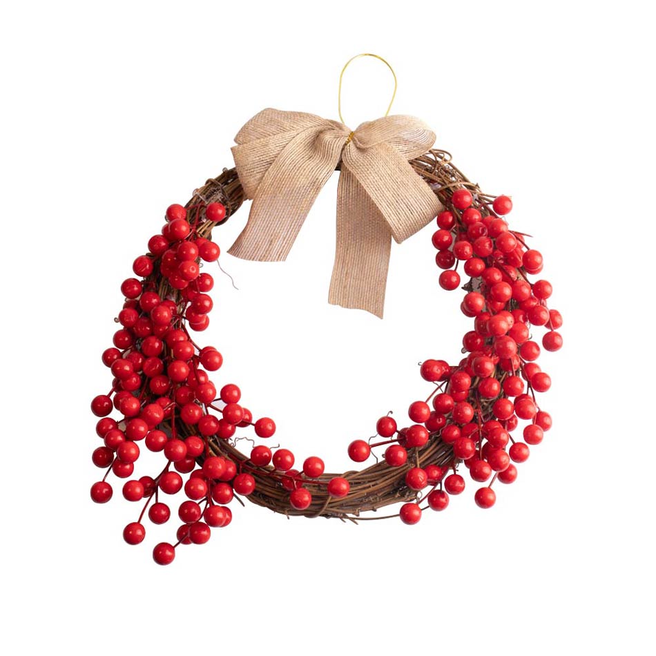 Corona Navidad Cerezos 30Cm Mia-20829