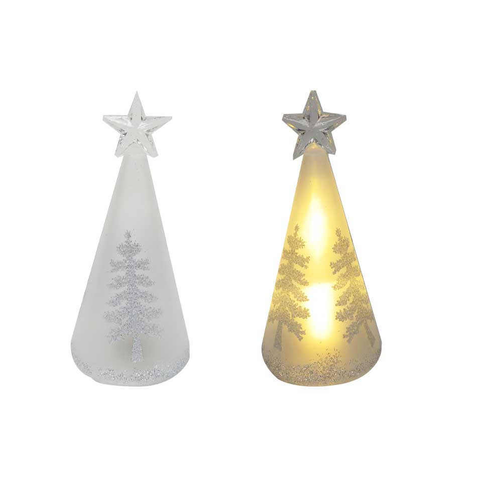 Adorno Navidad Arbol Con Luz 15Cm Mia-20810