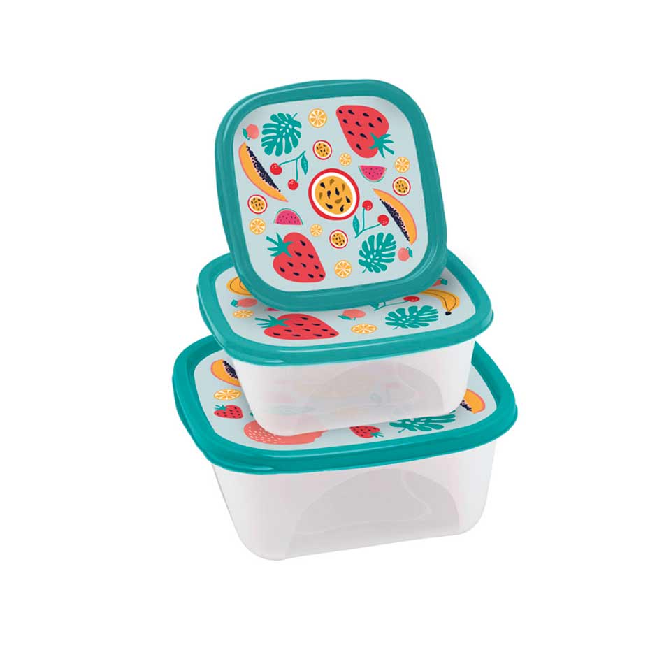 Repostero Pl+Astico Cuadrado Decorativo 3 Piezas Jaguar 4131