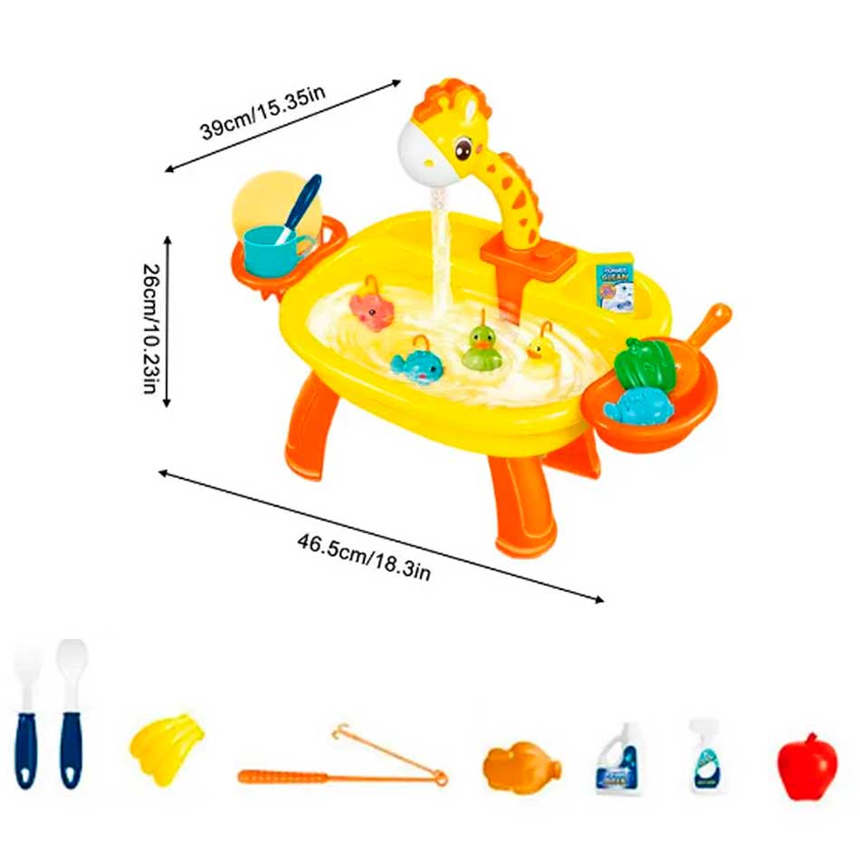 Juego De Pesca Plastico Con Grifo De Jirafa 7988B