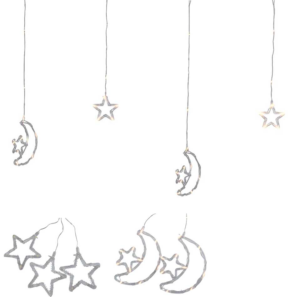 Guirnalda Led Estrella/Luna Calida 5L 5M Mia11022