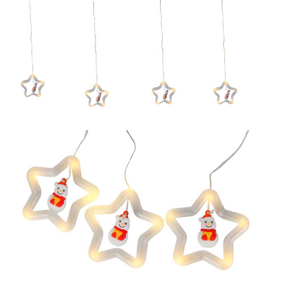 Adorno Colgante Luces Muñeco Nieve Multi Mia-10557