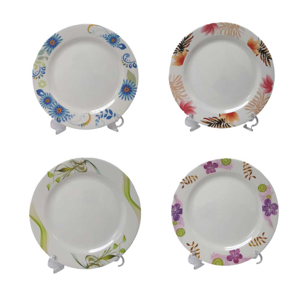 Plato Tendido Melamina Diseño Surtido 9 Pulgadas 9809