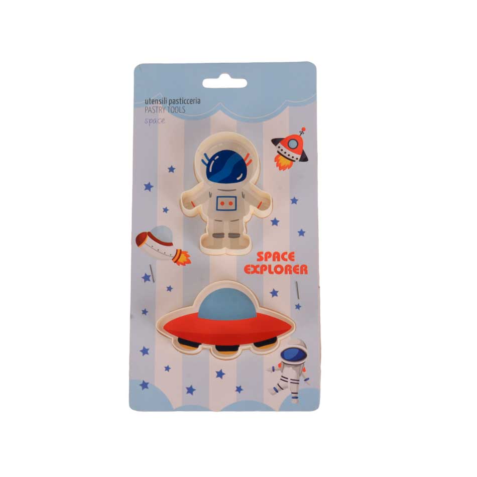 Cortador Para Galleta X2 Piezas Astronauta Mia-12521