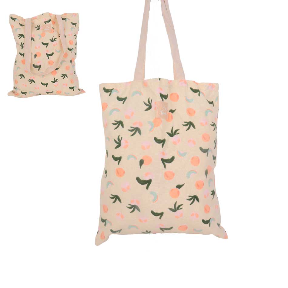 Bolso Playero de Lona Estampado Frutal MIA11703