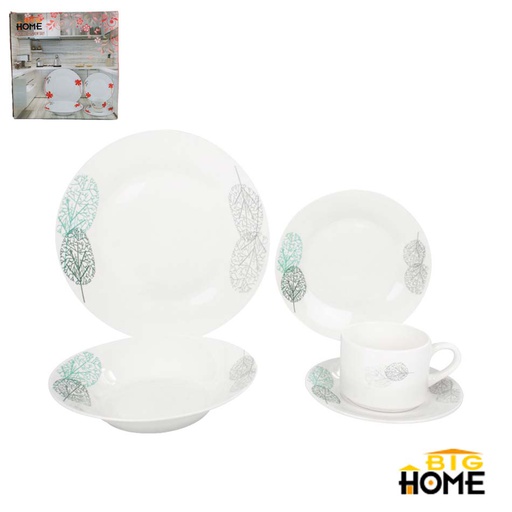 [1204302] Juego de Vajilla 20pzs Big Home GH25820/FLR