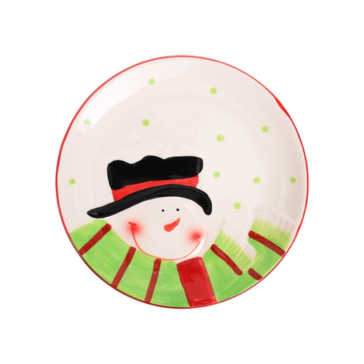 [6202249] Plato Navideño Muñeco de Nieve Big-Home DNY6677-SN