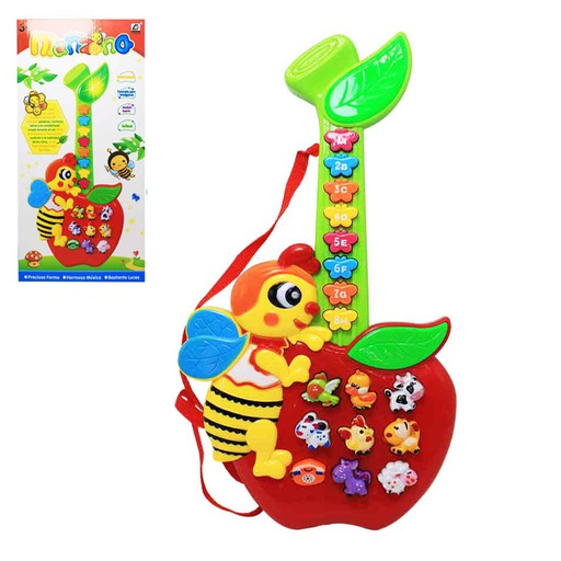 [6100314] Guitarra De Juguete Infantil Con Diseño De Abeja Cy6061C