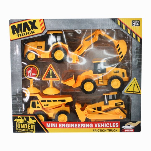 [6103069] Set Vehiculos De Contruccion De Friccion Truck 99841D