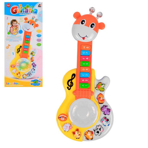 [6100313] Guitarra Musical Infantil Forma Jirafa Cy60115C