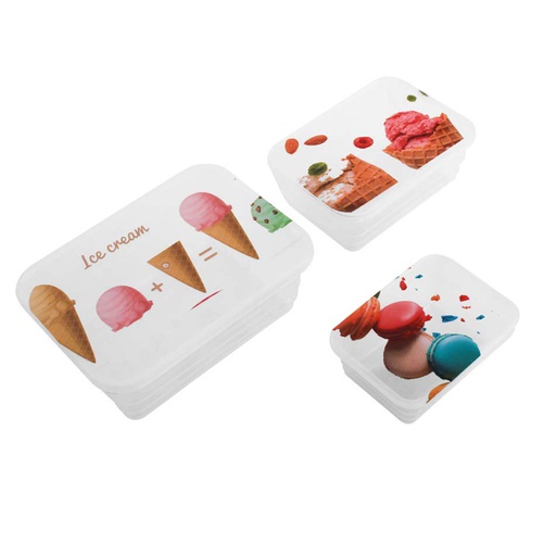 [1102563] Repostero Plástico Rectangular 3 Piezas Mia6748