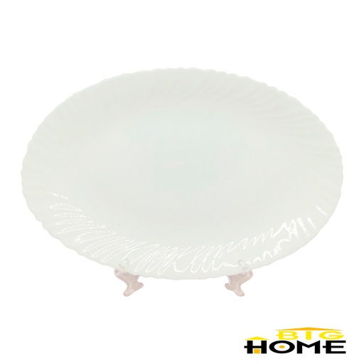 [1204708] Plato Tendido Opal Ovalado 12" Big Home Blanco LHYP120/2