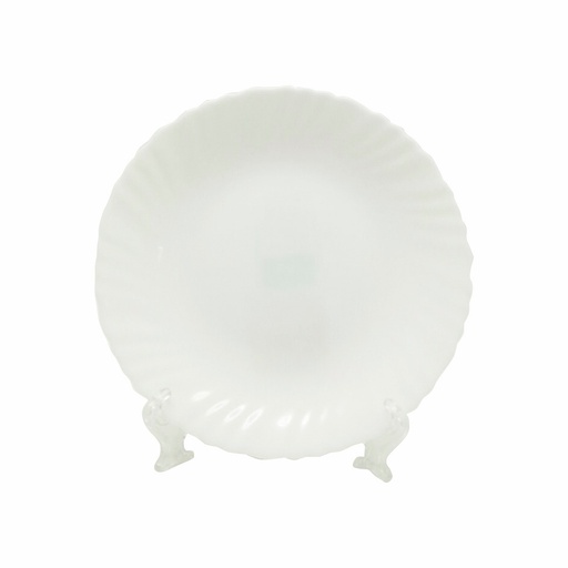 [1204694] Plato Tendido Opal Redondo Labrado 7.5 pulgadas Big Home Blanco LHP75/6