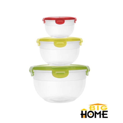 [1101557] Repostero Big-Home Plástico Red X3 Piezas Tapa Color Fl-B234