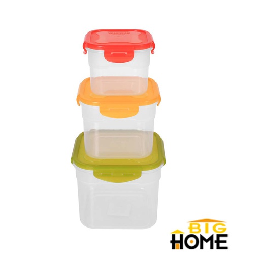 [1101553] Repostero Plástico Cuadrado 3 Piezas Big Home Flq234